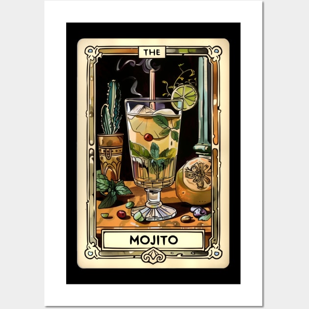 Tarot Card The Mojito Alcohol Cocktail Wall Art by Vlaa